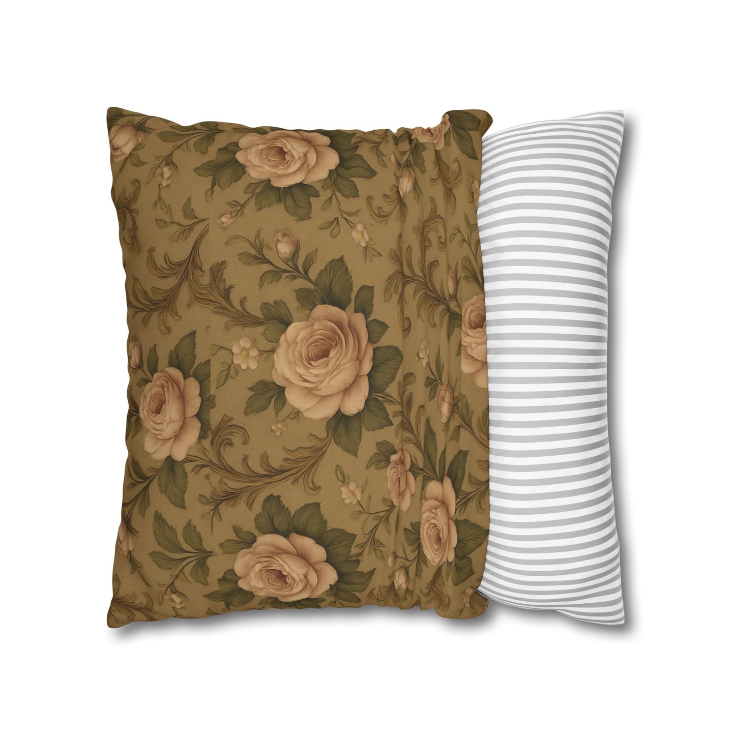 Vintage Floral Pillowcase, Decorative Throw Pillow, Cozy Home Decor, Gift for Her, Rustic Living Room Accent
