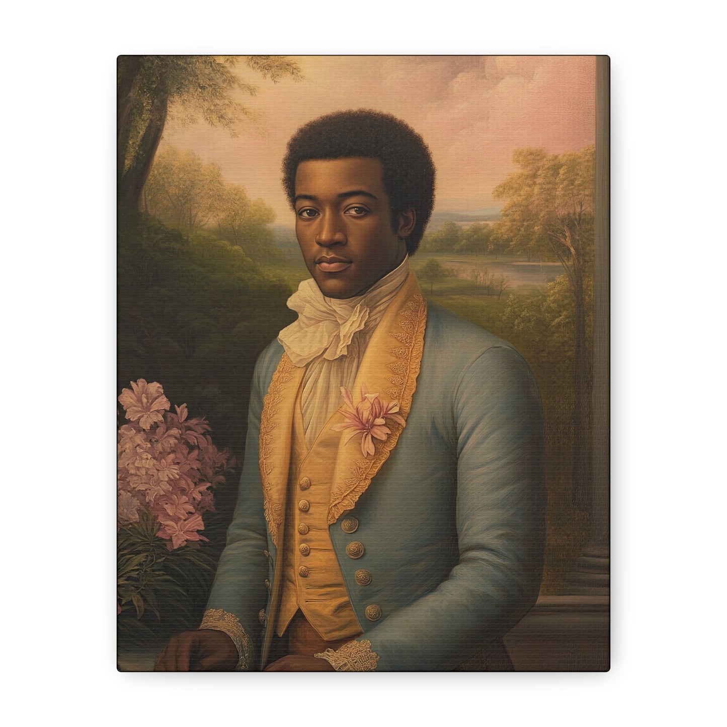 Elegant Stretched Canvas Art Print, Historical Portrait, Home Decor, Gift Idea, Wall Art, Living Room Decoration, Black History