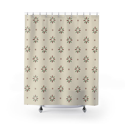 Boho Floral Shower Curtain - Earthy Pattern for Relaxing Bathrooms