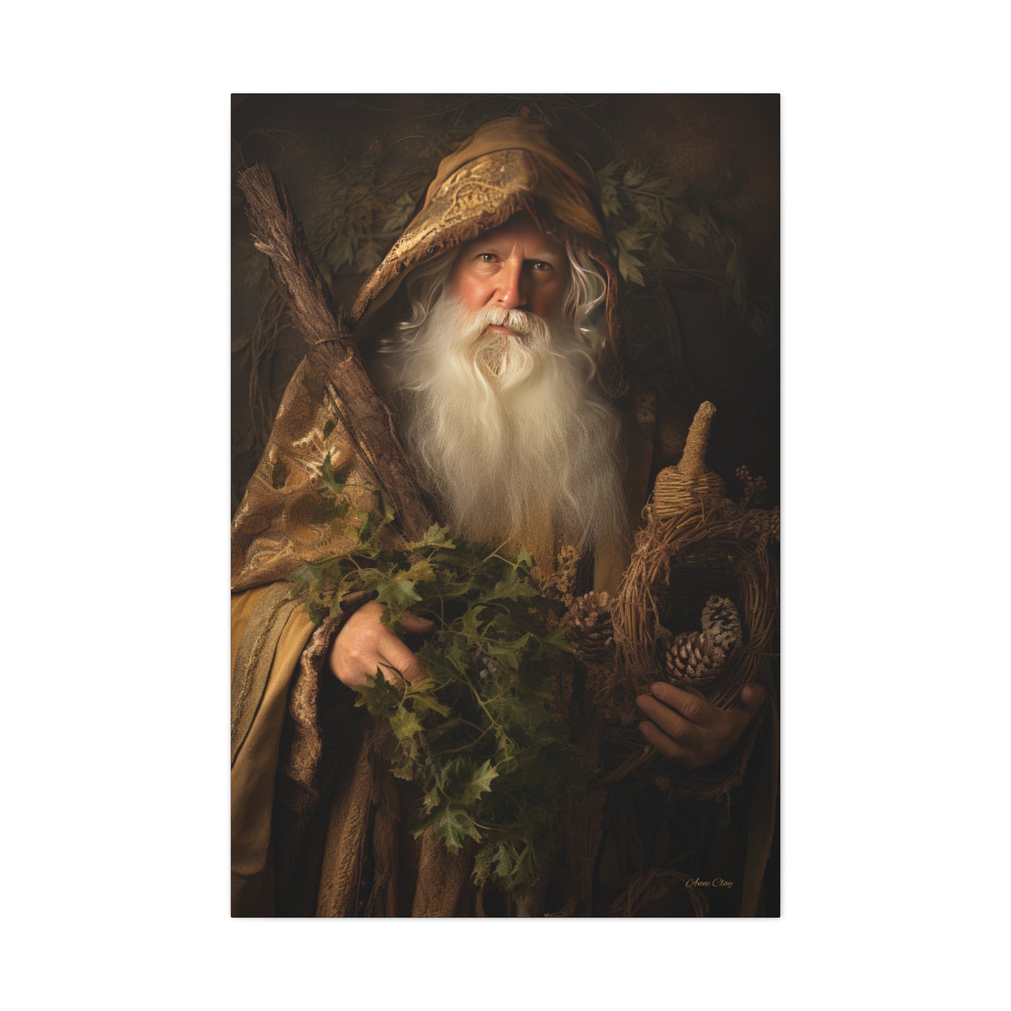 Forest Santa Matte Canvas, Stretched, 1.25"
