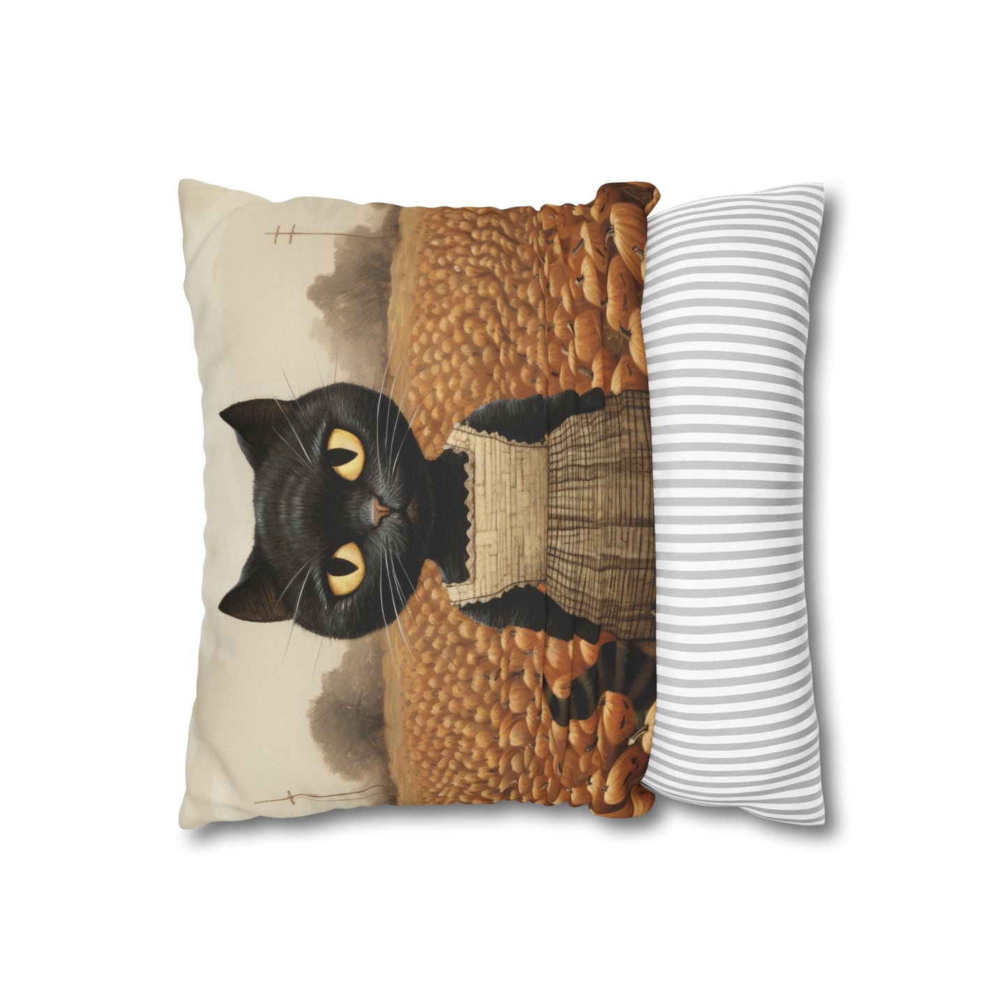 Kitty Boo Boo Square Poly Canvas Pillowcase