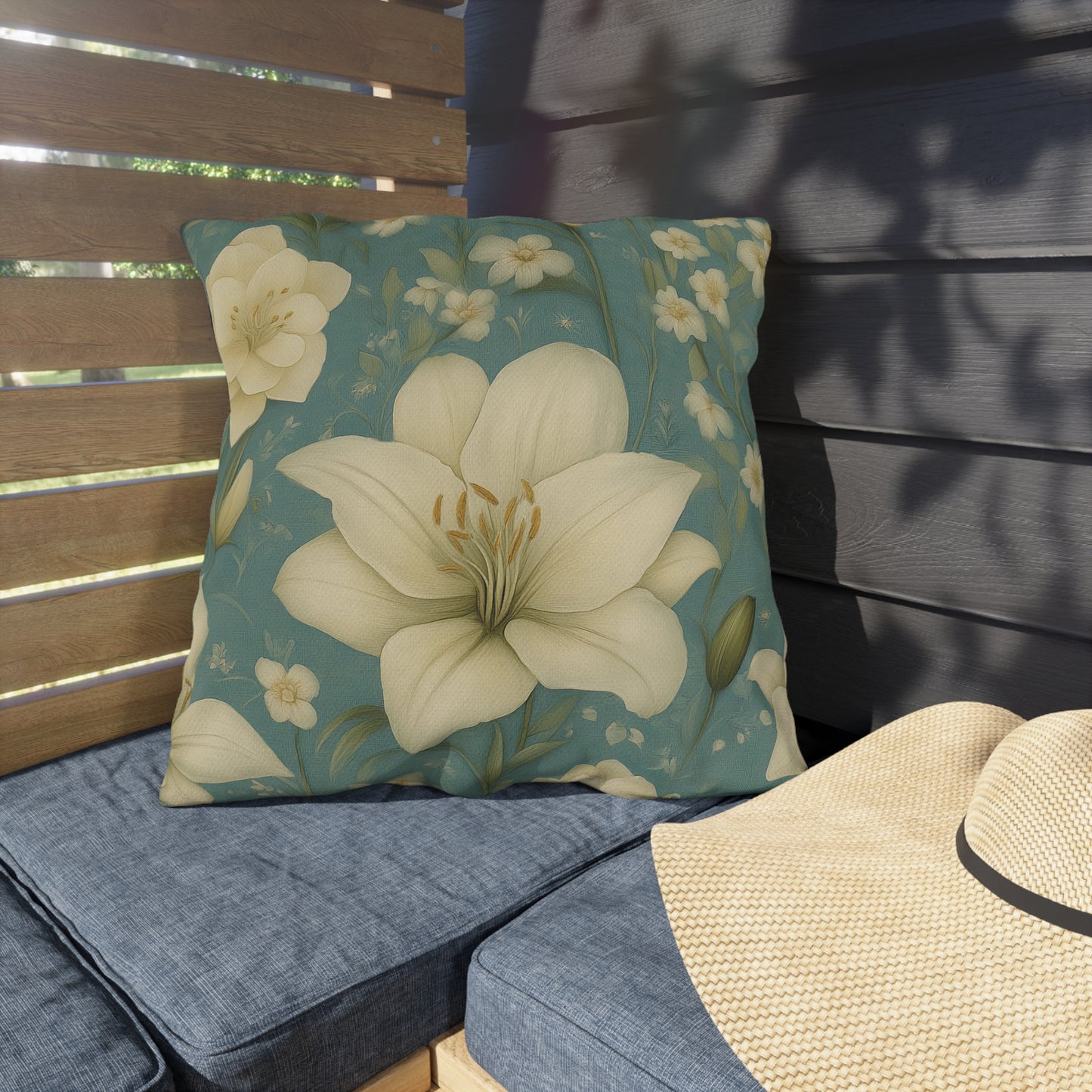 Serene Floral Outdoor Pillows - Garden Decor, Patio Cushion, Spring Vibes, Home Accents, Nature Inspired