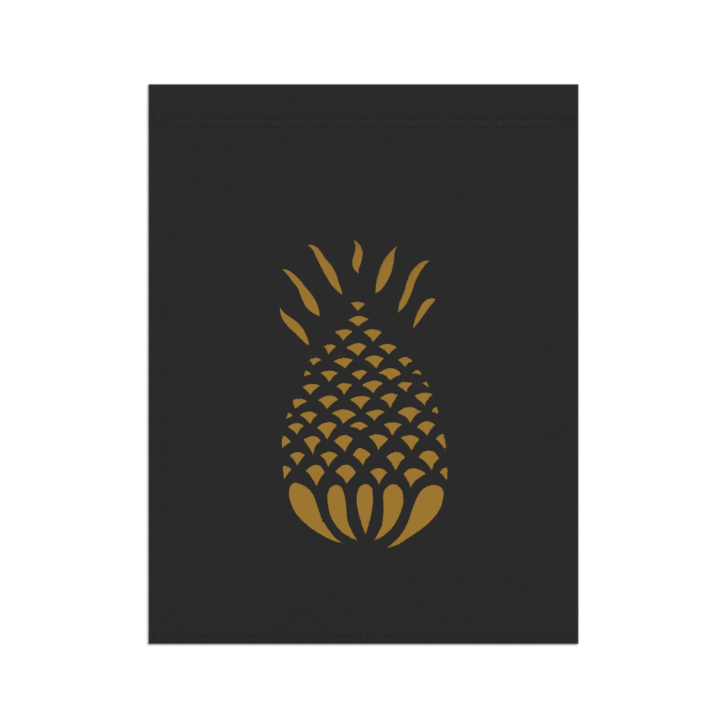 Mustard Pineapple on Black Garden & House Banner