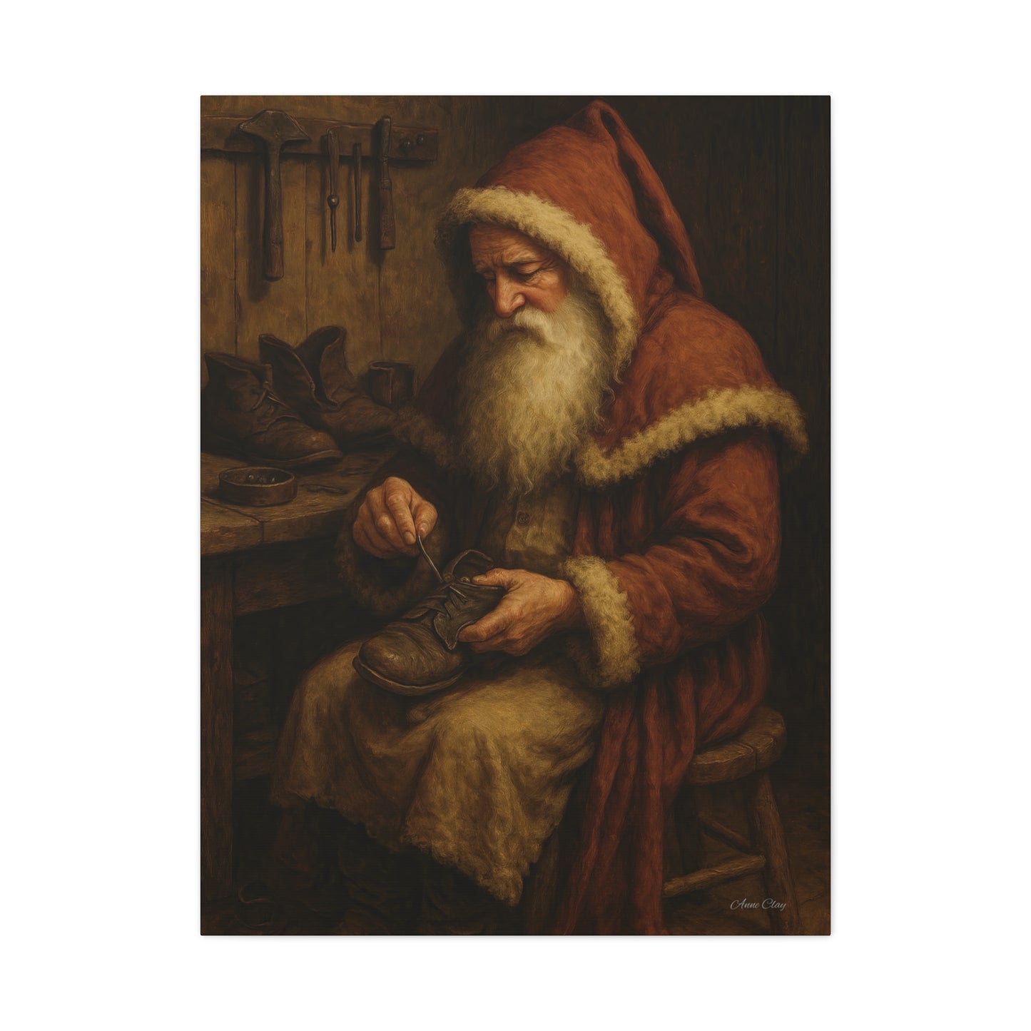 Santa's Workshop Matte Canvas Wall Art