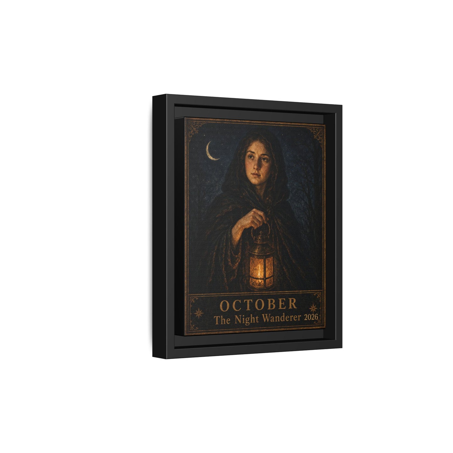 October 'The Night Wanderer' Matte Canvas Framed Art