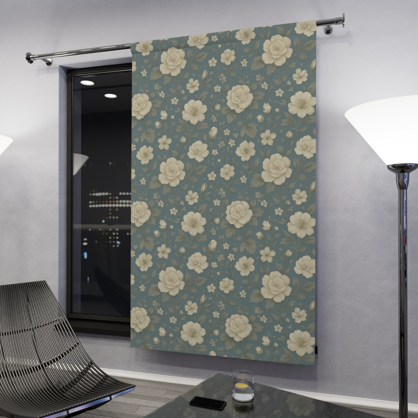 Floral Pattern Window Curtain - Elegant Home Décor, Room Divider, Soft Light Filter, Vintage Design, Ideal for Living Room, Bedroom, [...]