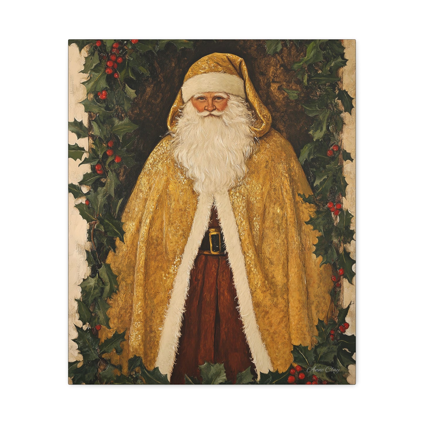 Snuggly Santa Matte Canvas, Stretched, 1.25"