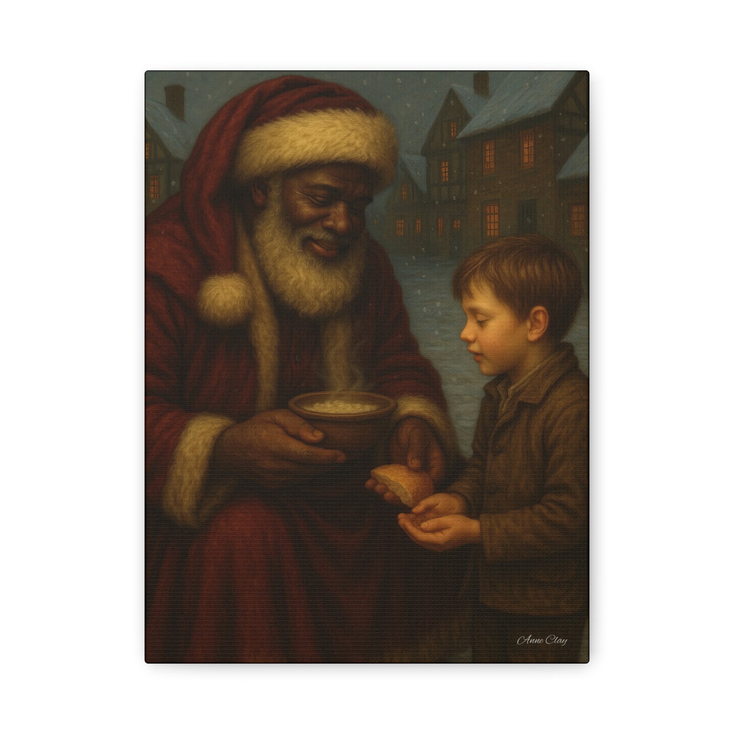 Spirit of Christmas, Breaking Bread Together Christmas Canvas Wall Art