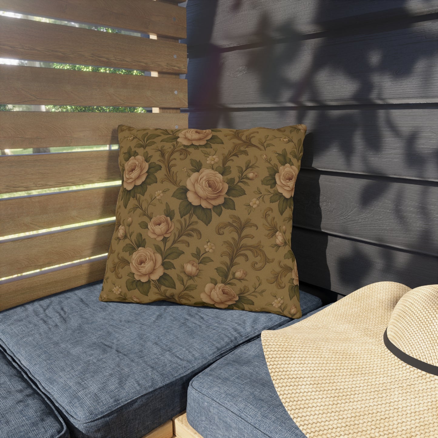 Elegant Decorative Outdoor Pillows, Floral Accent Cushions for Patios, Garden Decor, Cozy Outdoor Lounge, Gift for Home Lovers