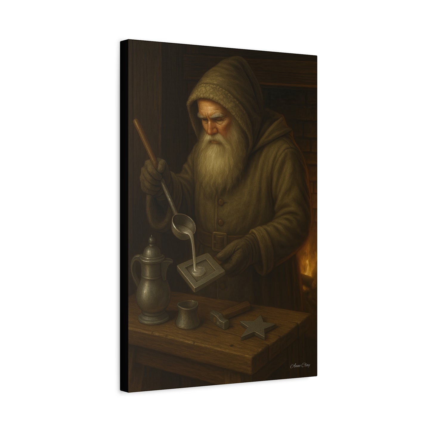 Artistic Matte Canvas Print - Mystic Blacksmith Design