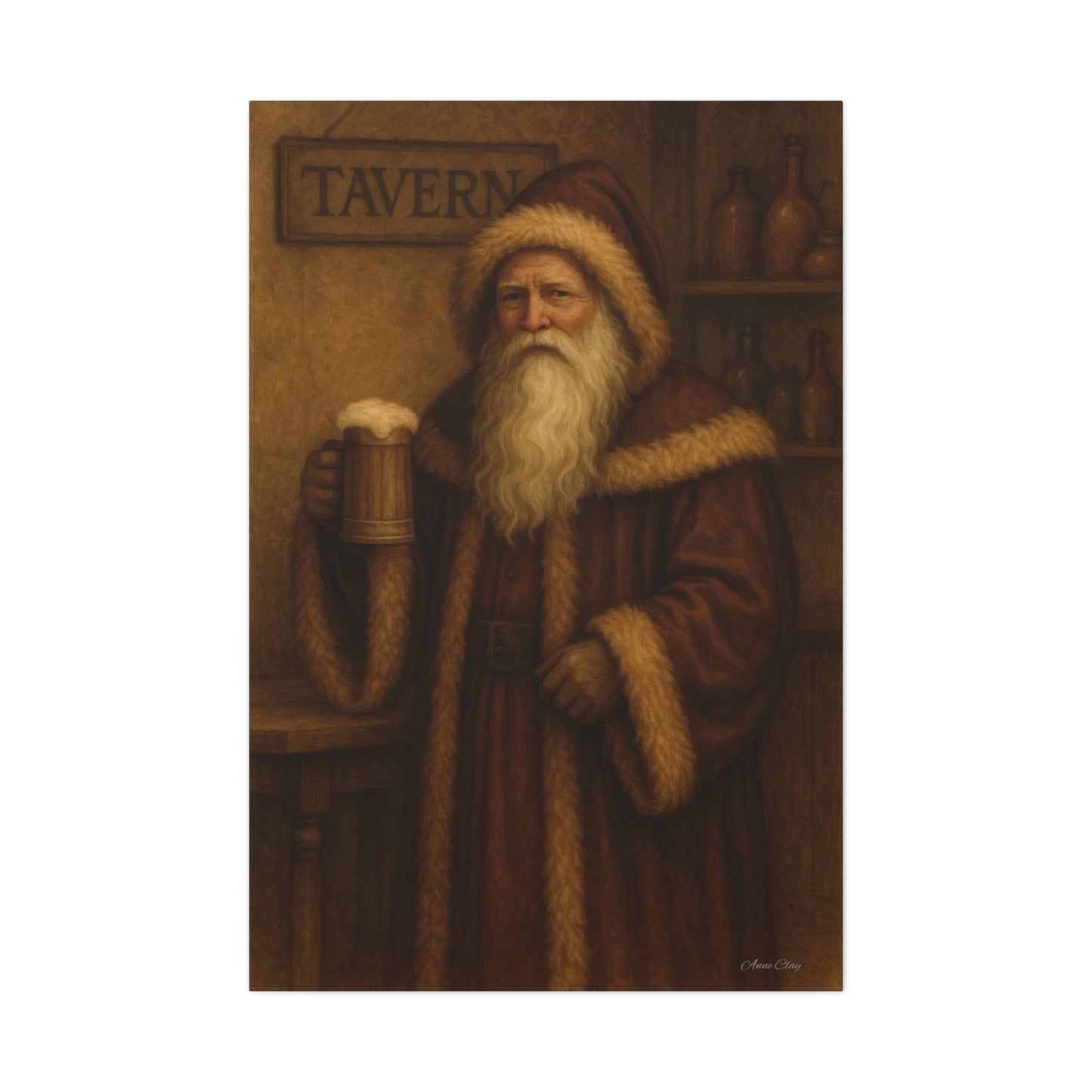 Santa Claus Tavern Canvas Art