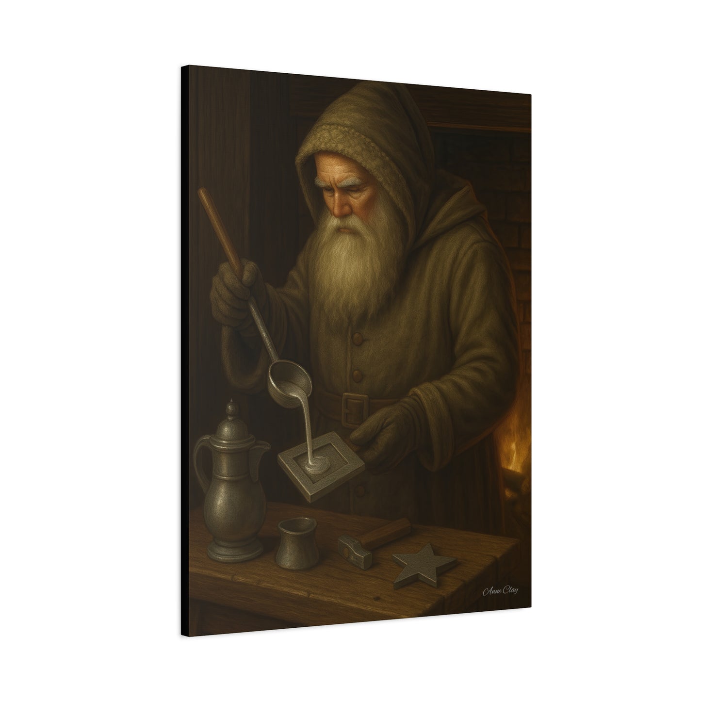 Artistic Matte Canvas Print - Mystic Blacksmith Design