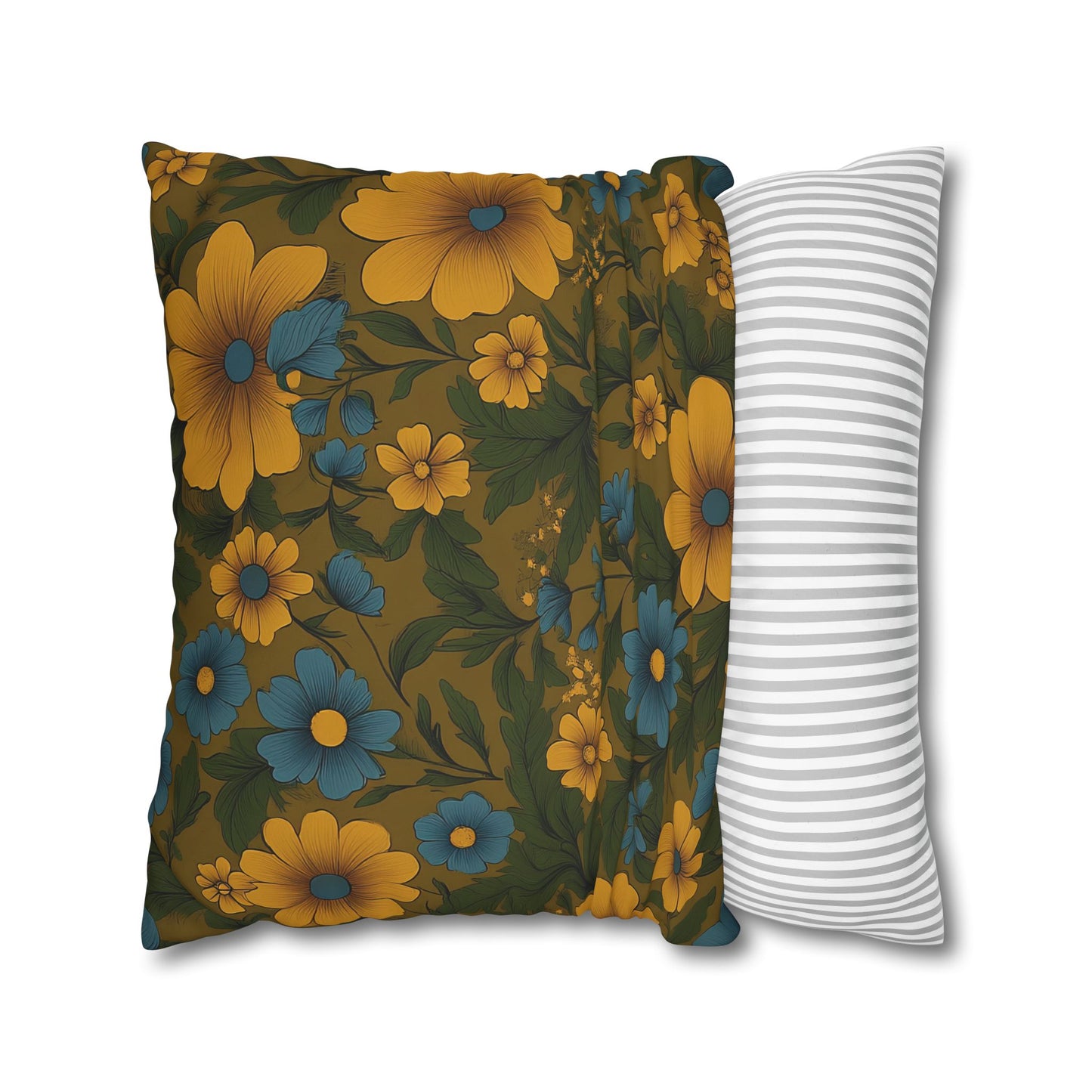 Bohemian Floral Pillowcase with Vintage Vibes, Decorative Cushion Cover, Living Room Accent, Gift for Home Decor Lovers, Cozy and Chic