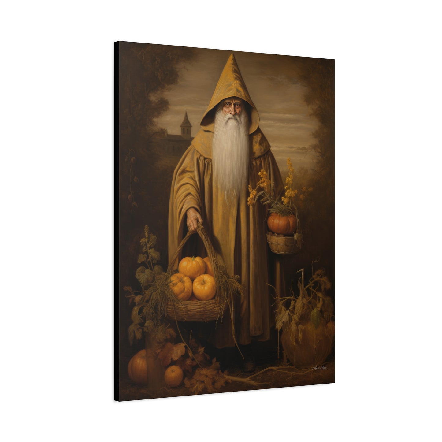 Pumpkin Santa Matte Canvas, Stretched, 1.25"