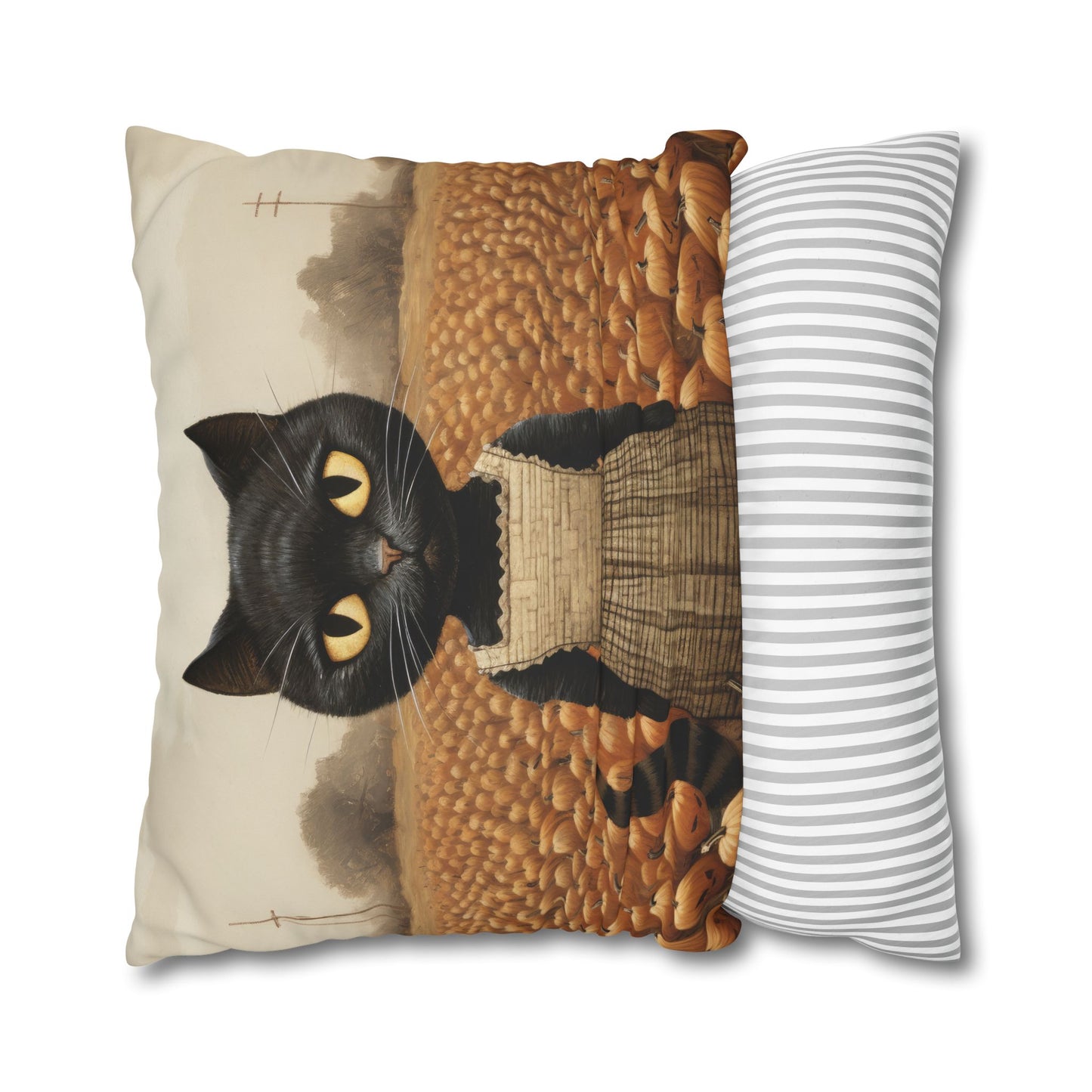 Kitty Boo Boo Square Poly Canvas Pillowcase