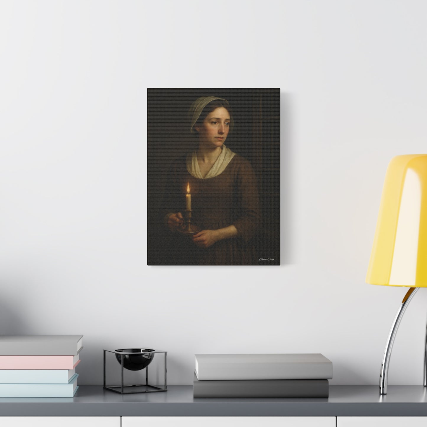 Candlelight Portrait Matte Canvas Print — Stretched Wall Art