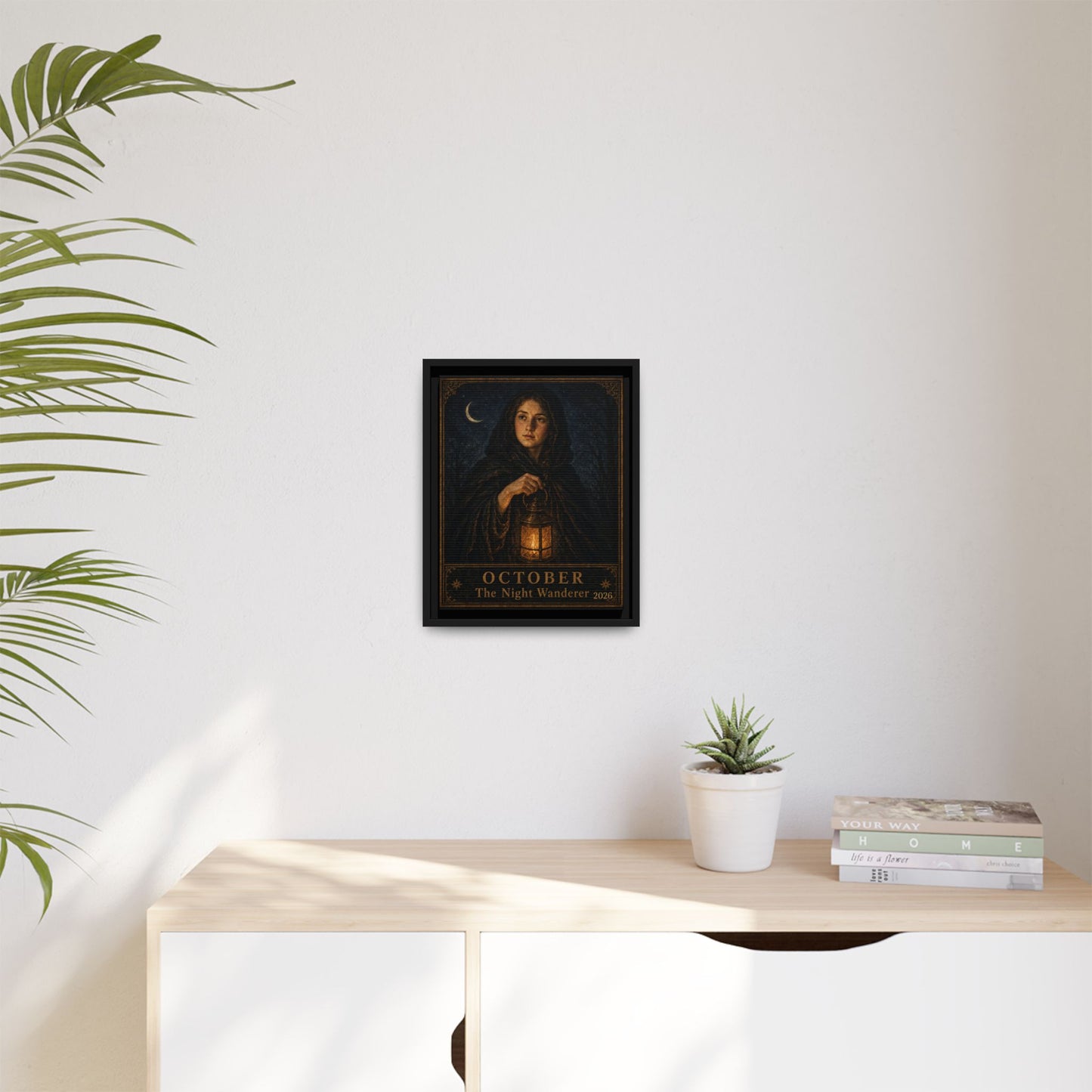 October 'The Night Wanderer' Matte Canvas Framed Art