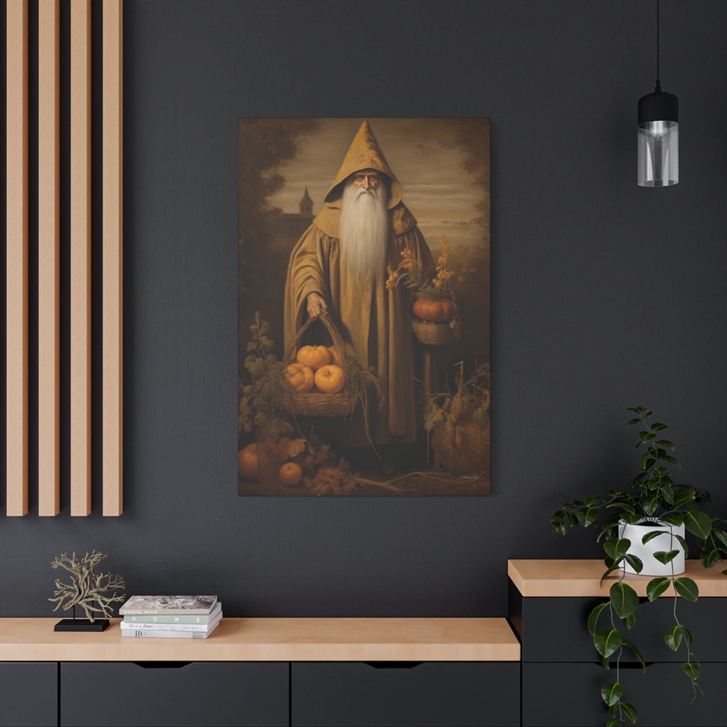 Pumpkin Santa Matte Canvas, Stretched, 1.25"