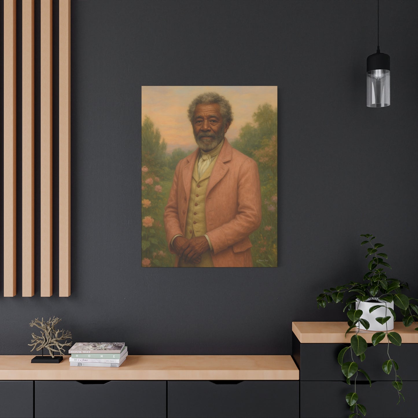 Elegant Stretched Canvas Art Print, Historical Portrait, Home Decor, Gift for History Lovers, Gallery Wall Art
