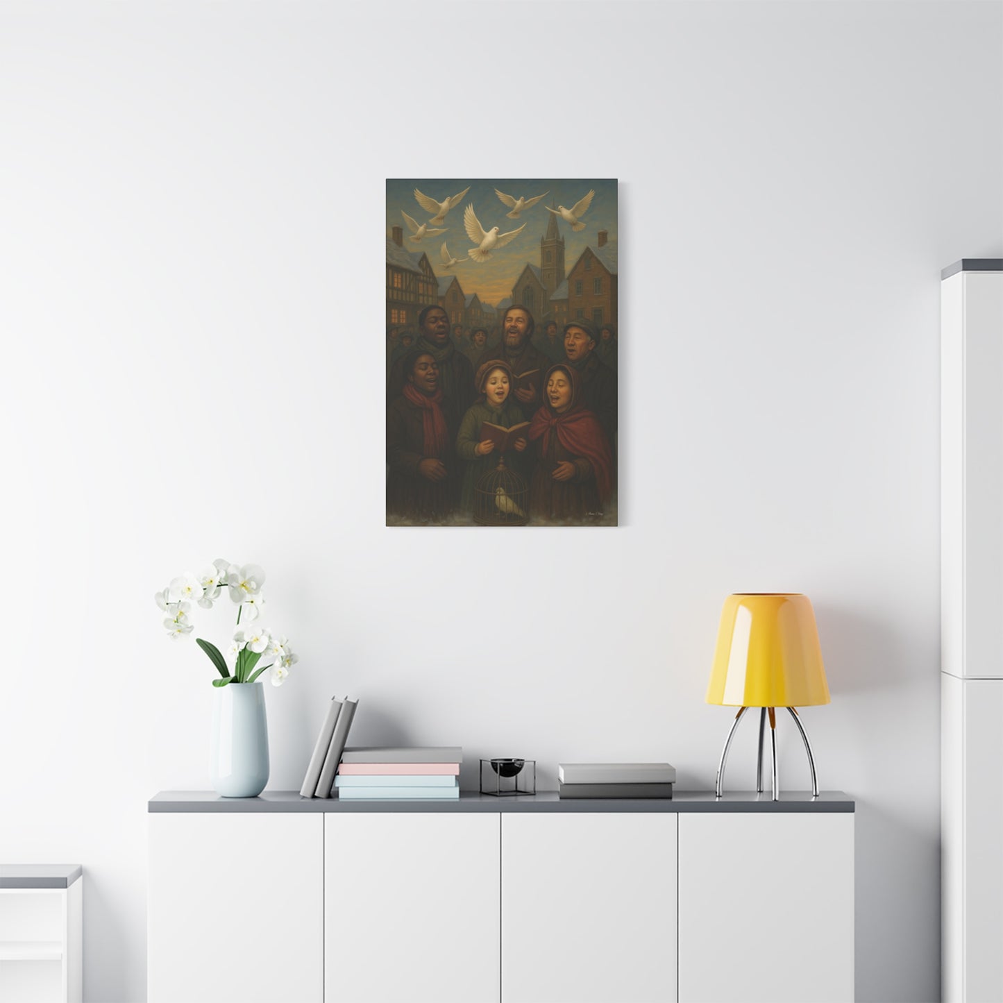 Peace on Earth Good Will Toward All People Inspirational Canvas Art: 'Peaceful Hymn' Stretched Print