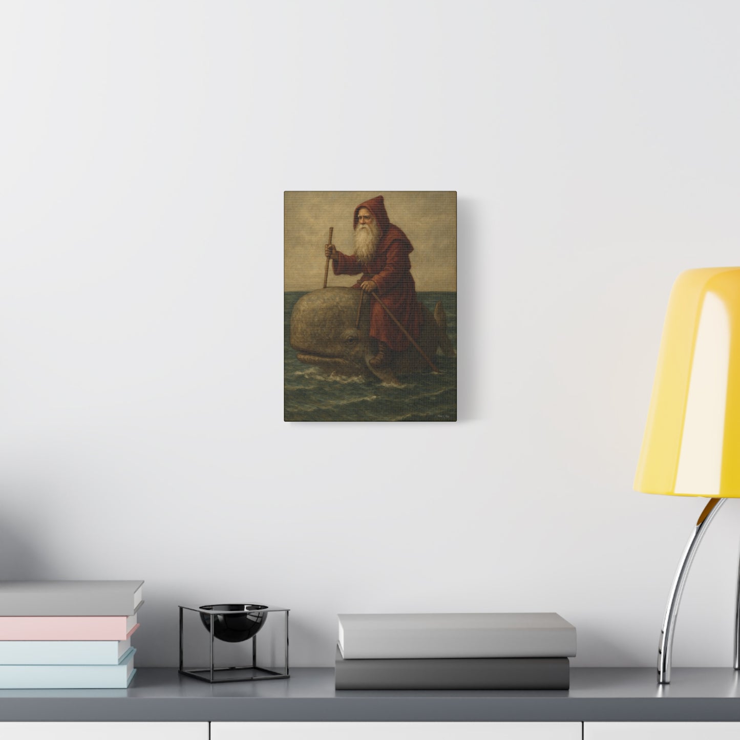 Whimsical Whale Art Canvas Print