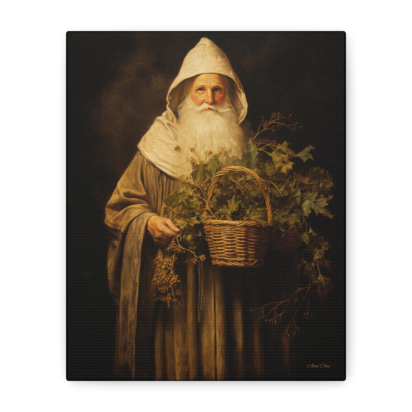 Gentle Santa Matte Canvas, Stretched, 1.25"