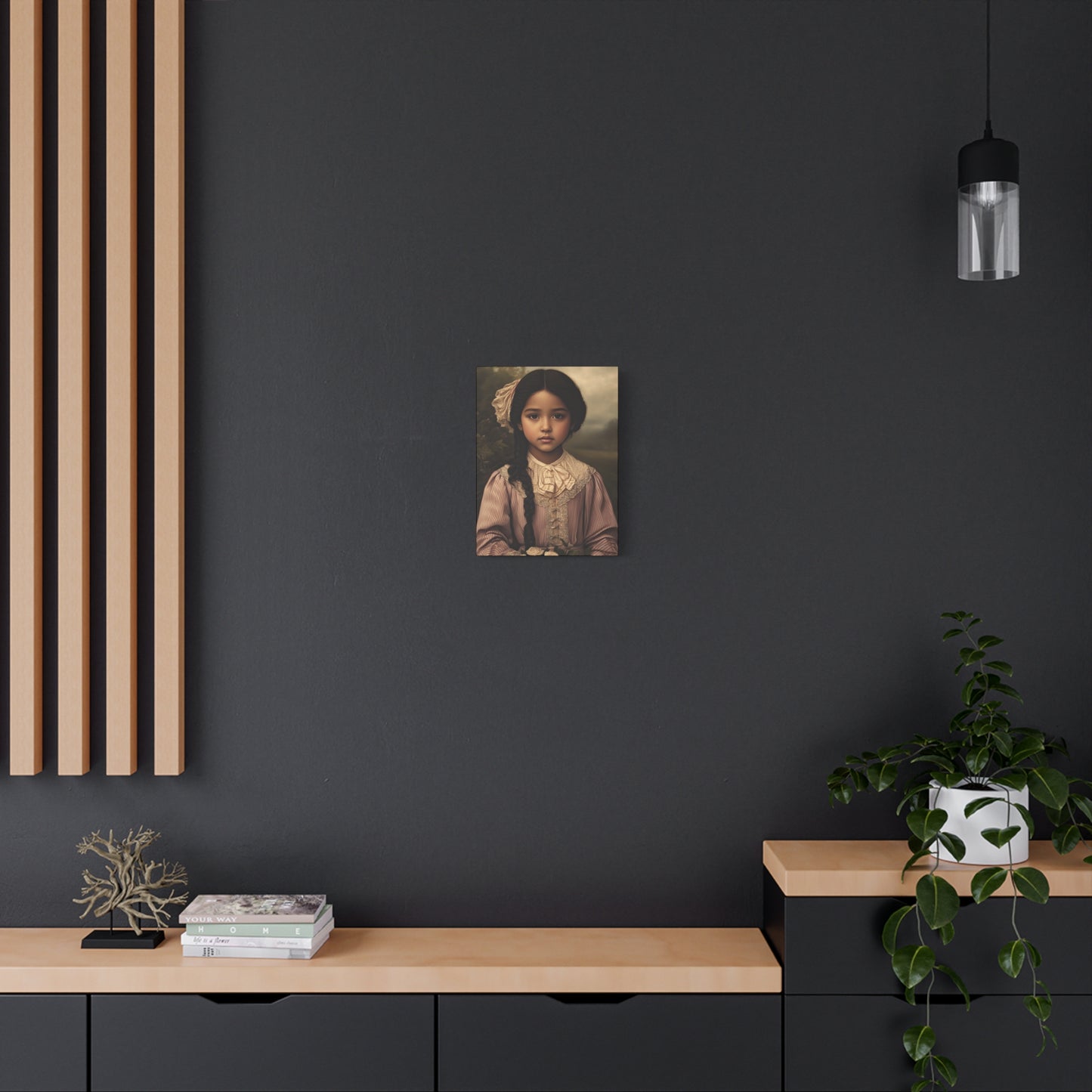 Matte Canvas Wall Art, Vintage Portrait Decor, Soft Aesthetic Home Decor, Gift for Art Lovers, Unique Room Decor