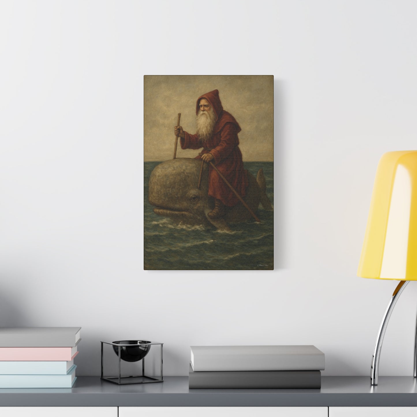 Whimsical Whale Art Canvas Print