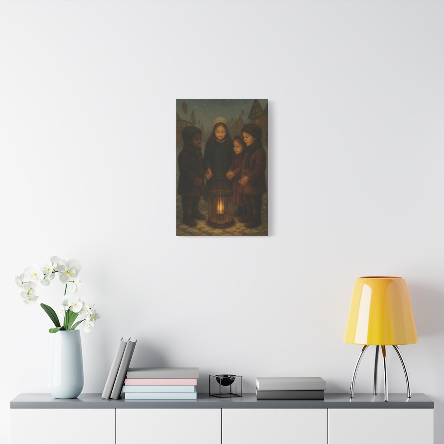 United We Stand Winter Scene Canvas Print - Cozy Holiday Decor