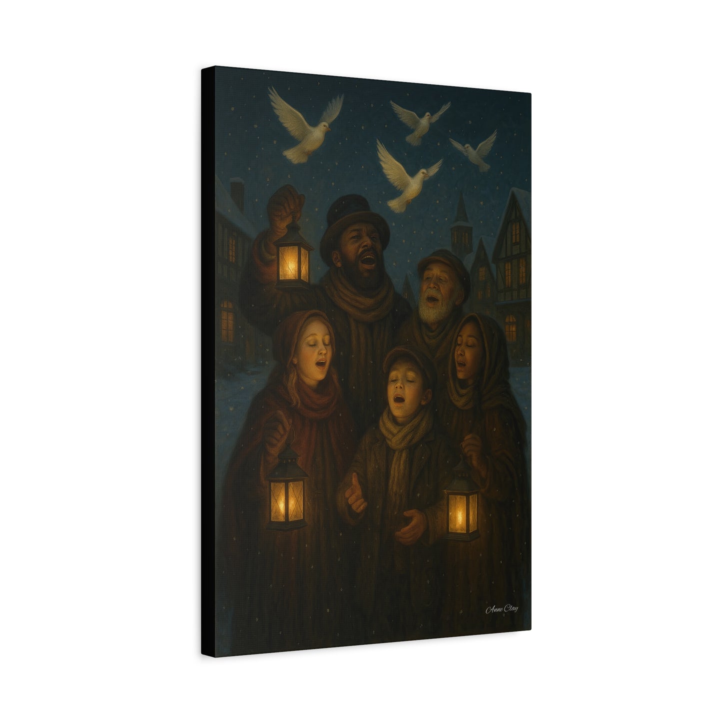 Spirit of Christmas  Carolers Canvas Wall Art