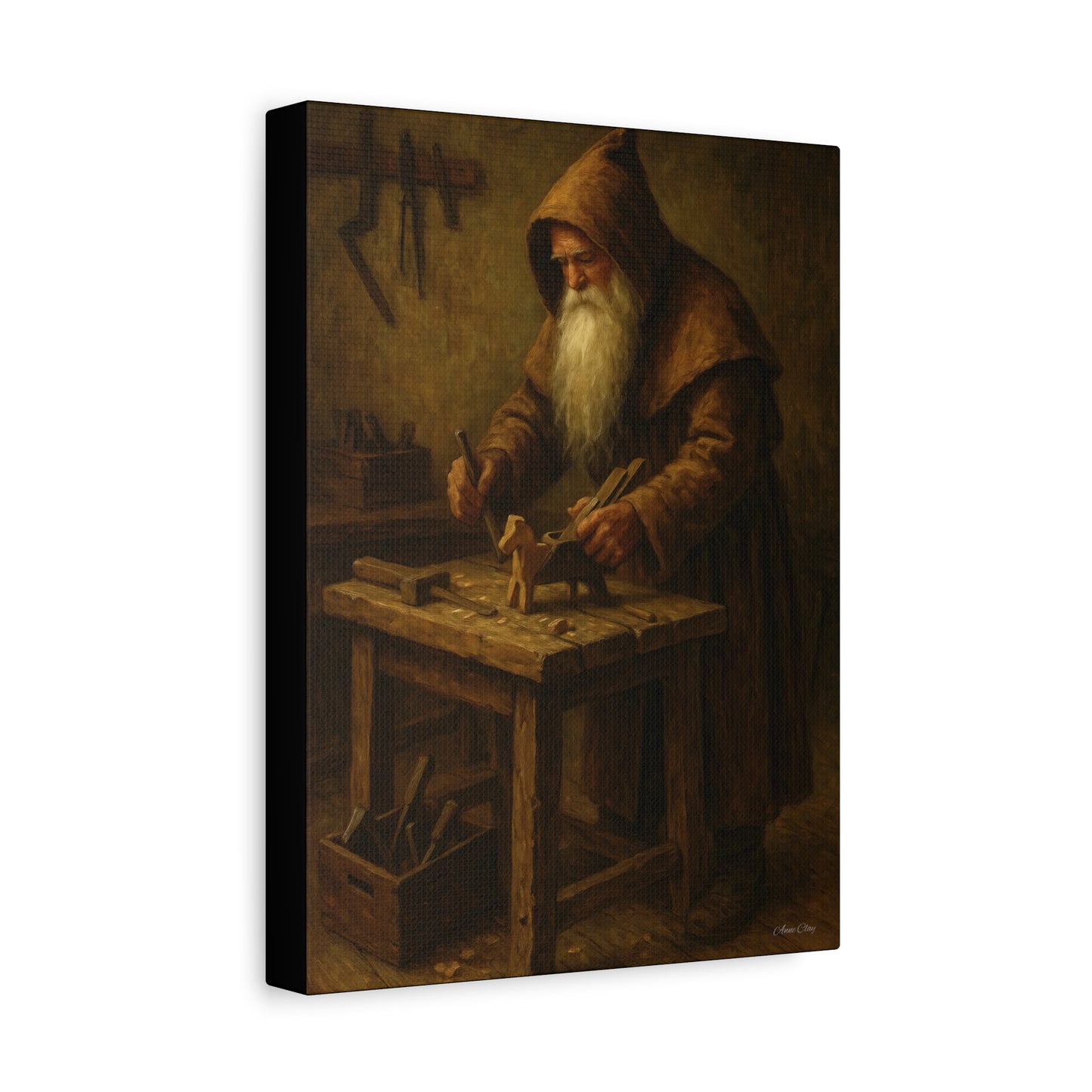 Craftsmanship Wall Art - Vintage Woodworker Canvas Print