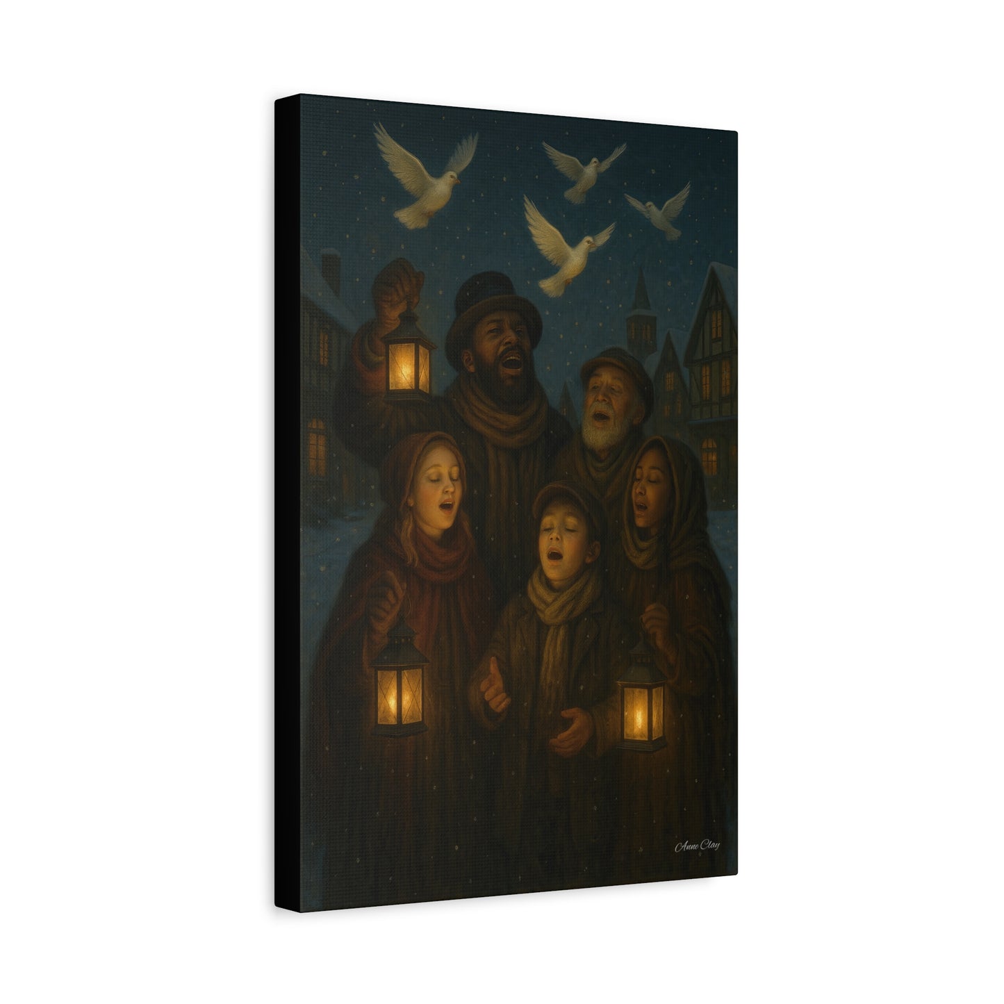 Spirit of Christmas  Carolers Canvas Wall Art