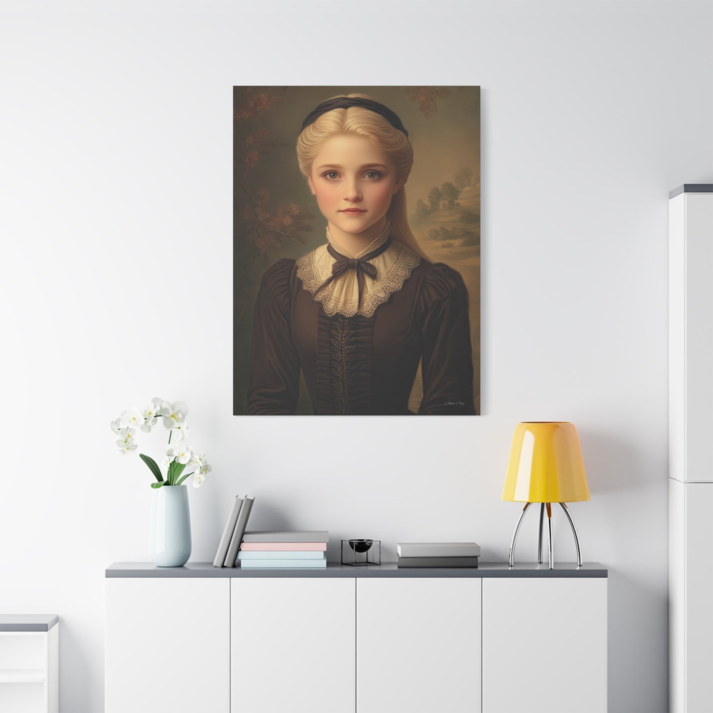 Vintage Portrait Canvas Wall Art, Home Decor, Gift for History Lovers, Romantic Wall Decor, Unique Gift Idea