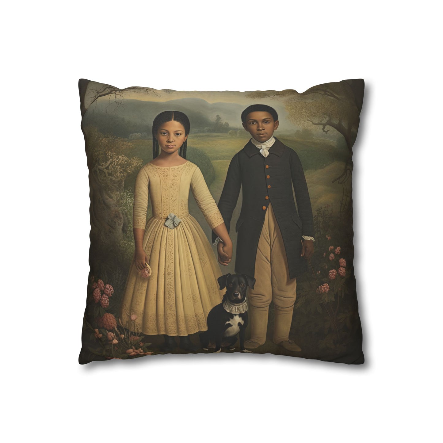 The Twins Square Poly Canvas Pillowcase