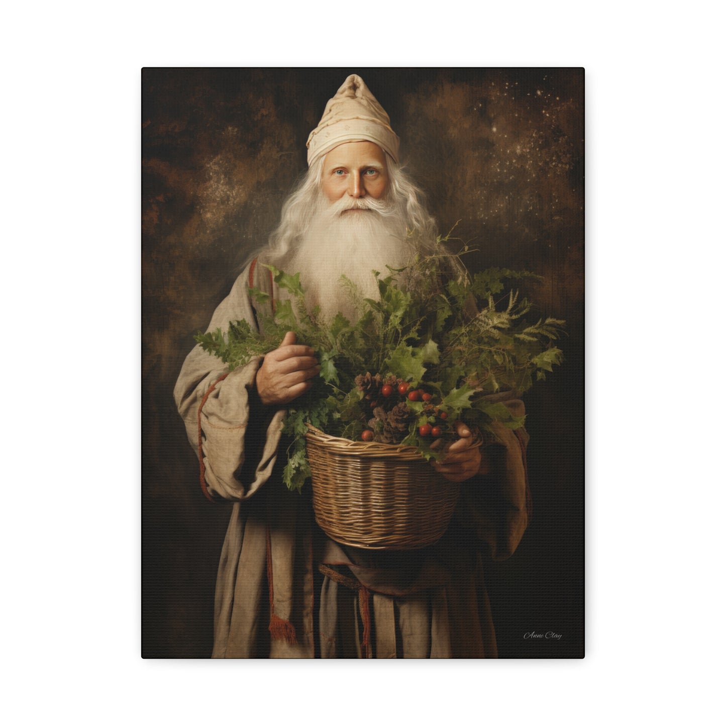 Beautiful Santa Matte Canvas, Stretched, 1.25"