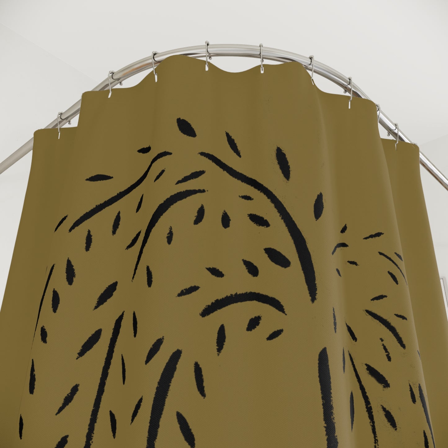 Willow Stencil Primitive Shower Curtains