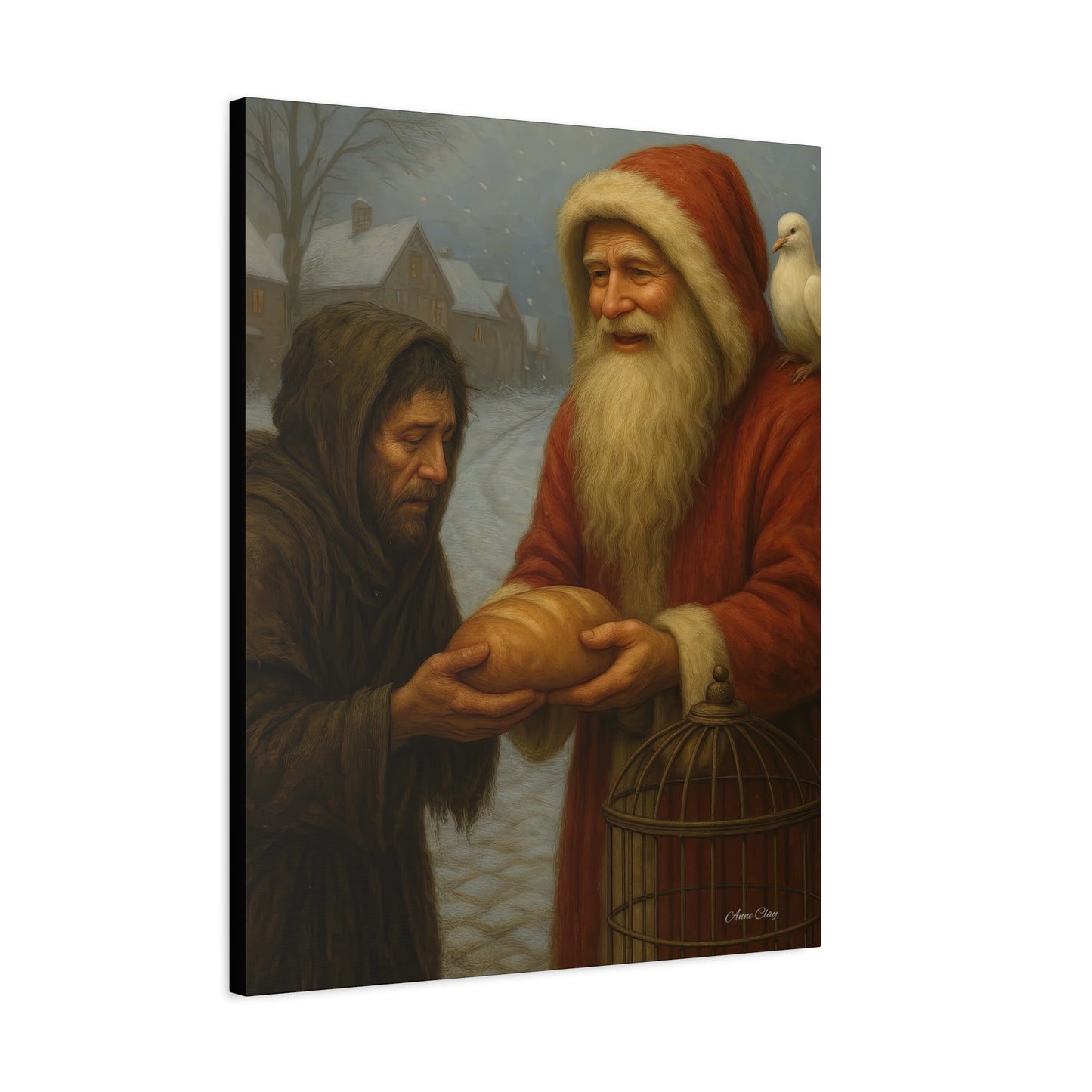 Sharing is Caring Santa Christmas Spirit Canvas Art