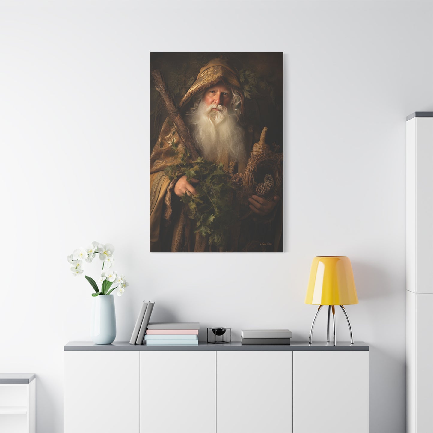 Forest Santa Matte Canvas, Stretched, 1.25"