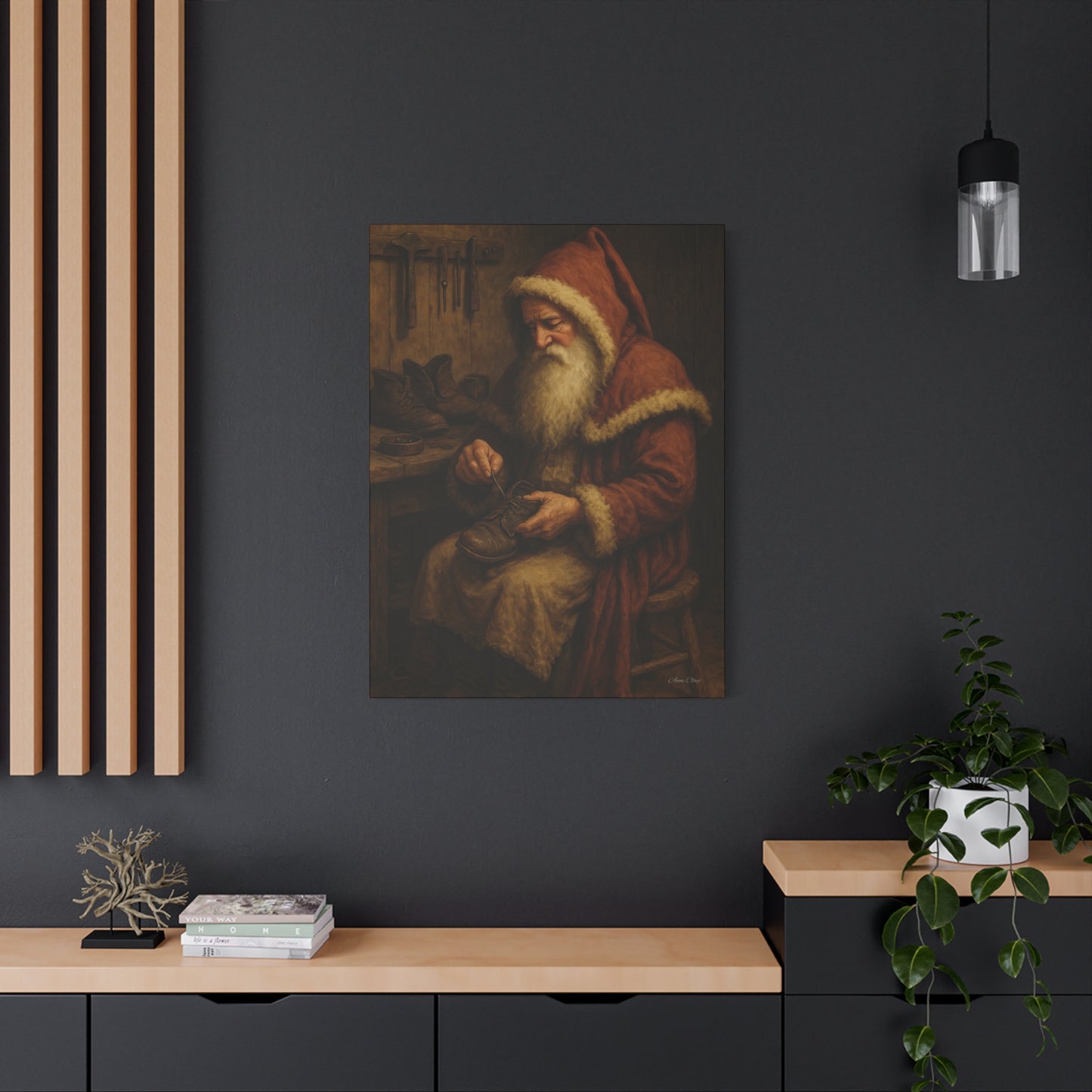 Santa's Workshop Matte Canvas Wall Art