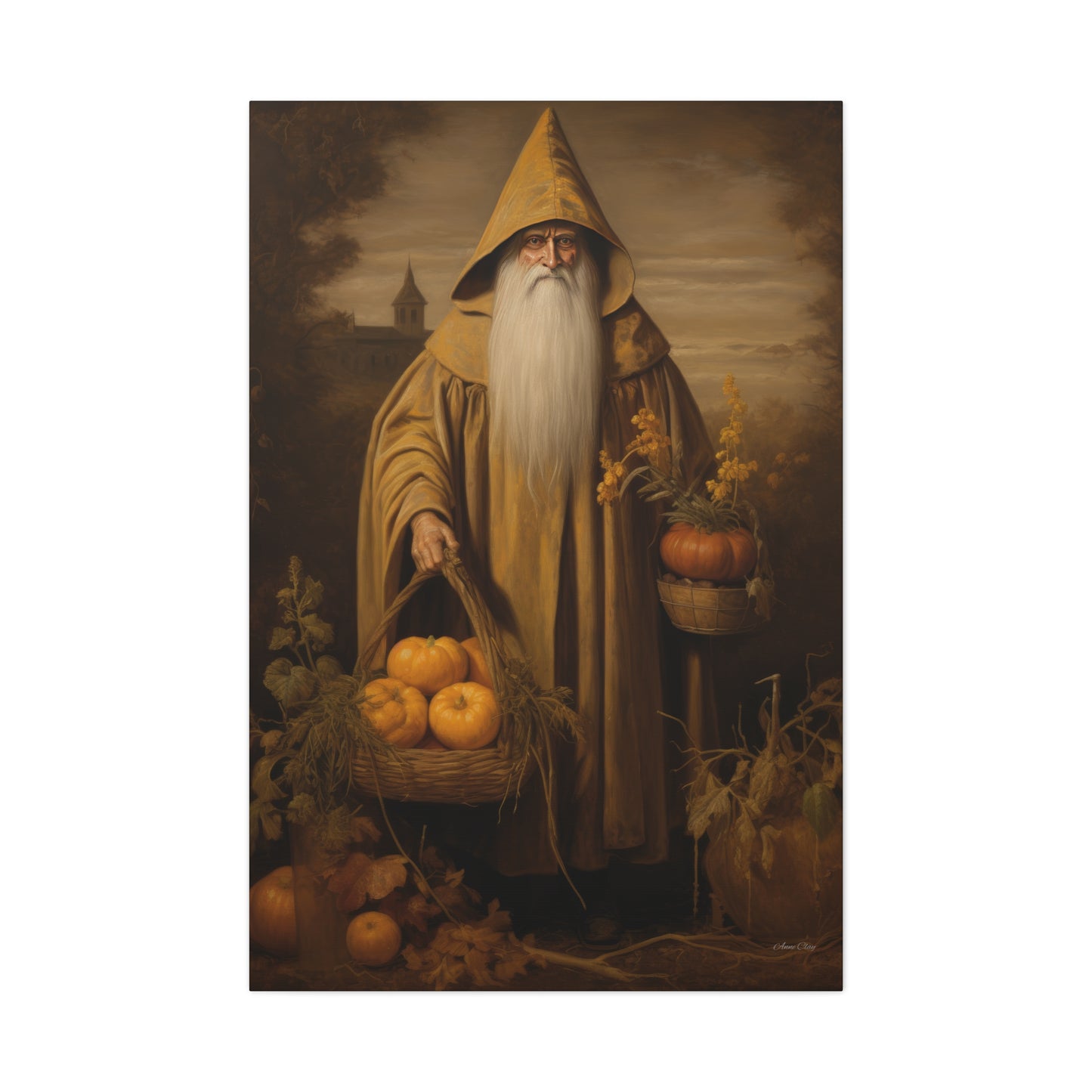 Pumpkin Santa Matte Canvas, Stretched, 1.25"