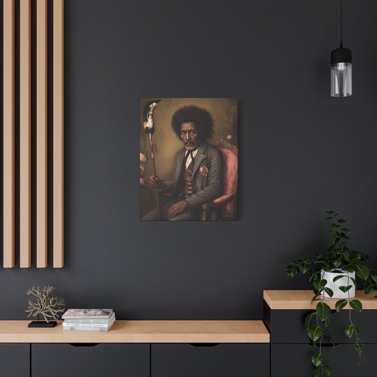 Artistic Canvas Wall Art, Unique Portrait, Black History Decor, Living Room Accent, Gift for Art Lovers, Gallery Style Print