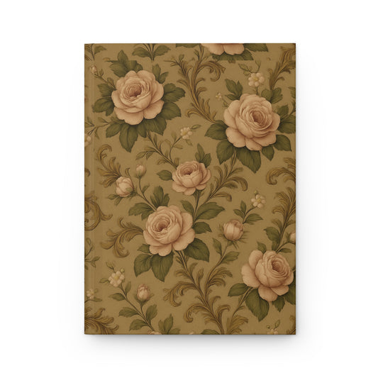 Vintage Floral Hardcover Journal, Elegant Writing Notebook, Personalized Gift for Her, Art Journal, Diary for Special Occasions