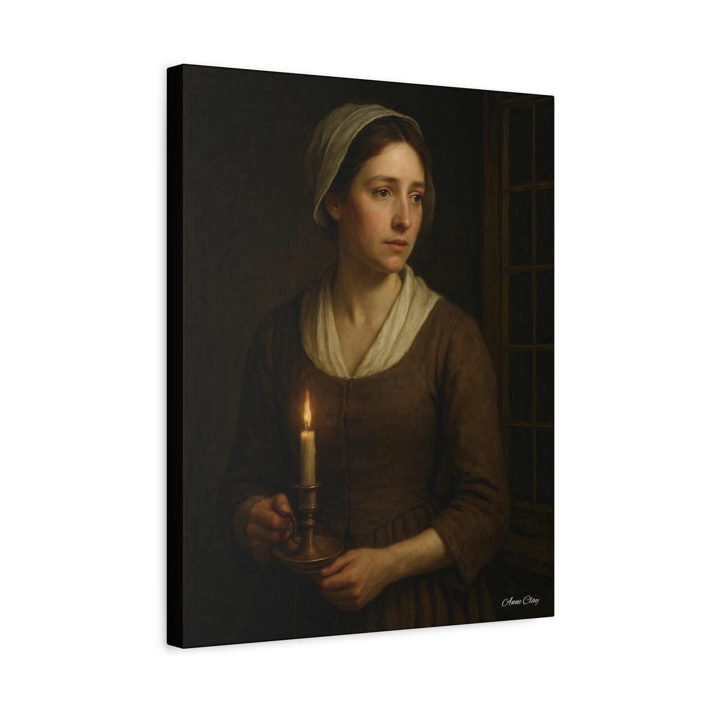 Candlelight Portrait Matte Canvas Print — Stretched Wall Art