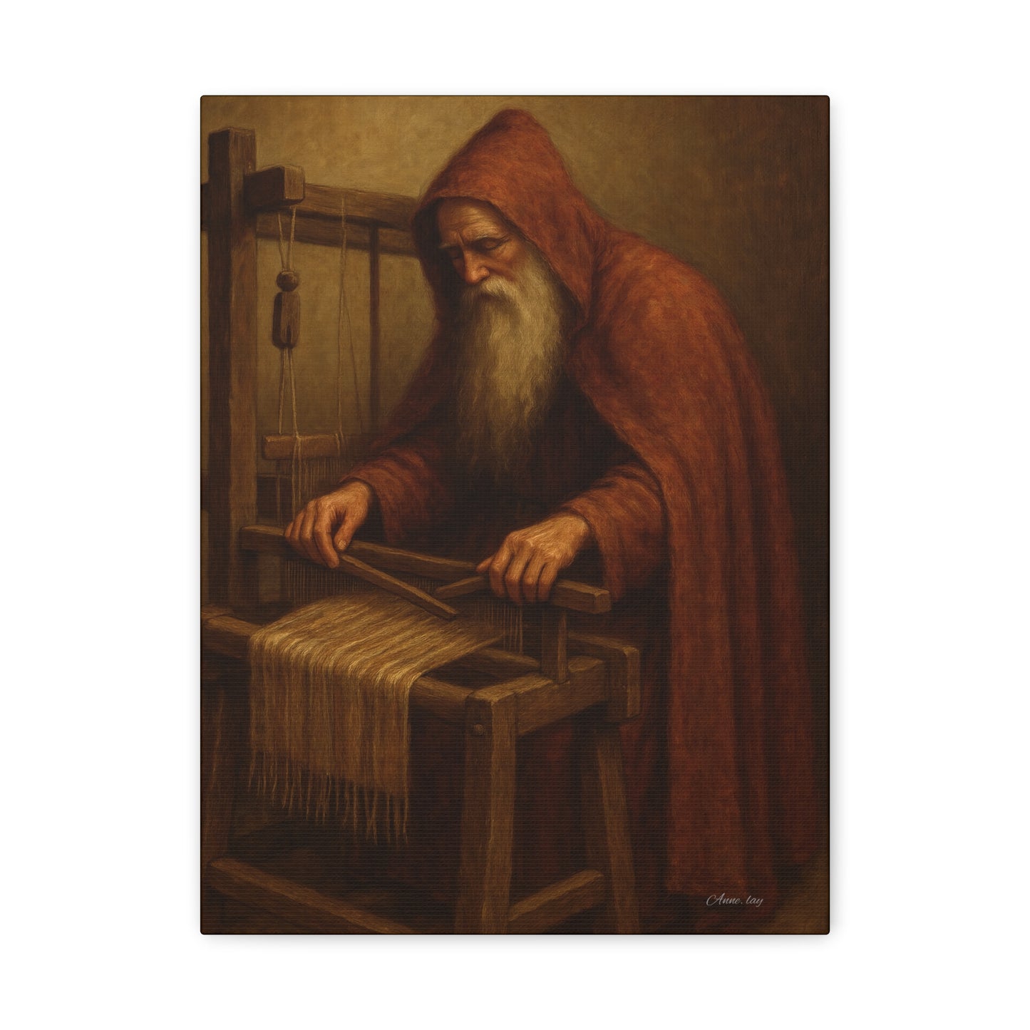 Artistic Matte Canvas Wall Art - Weaver's Wisdom Old World Santa