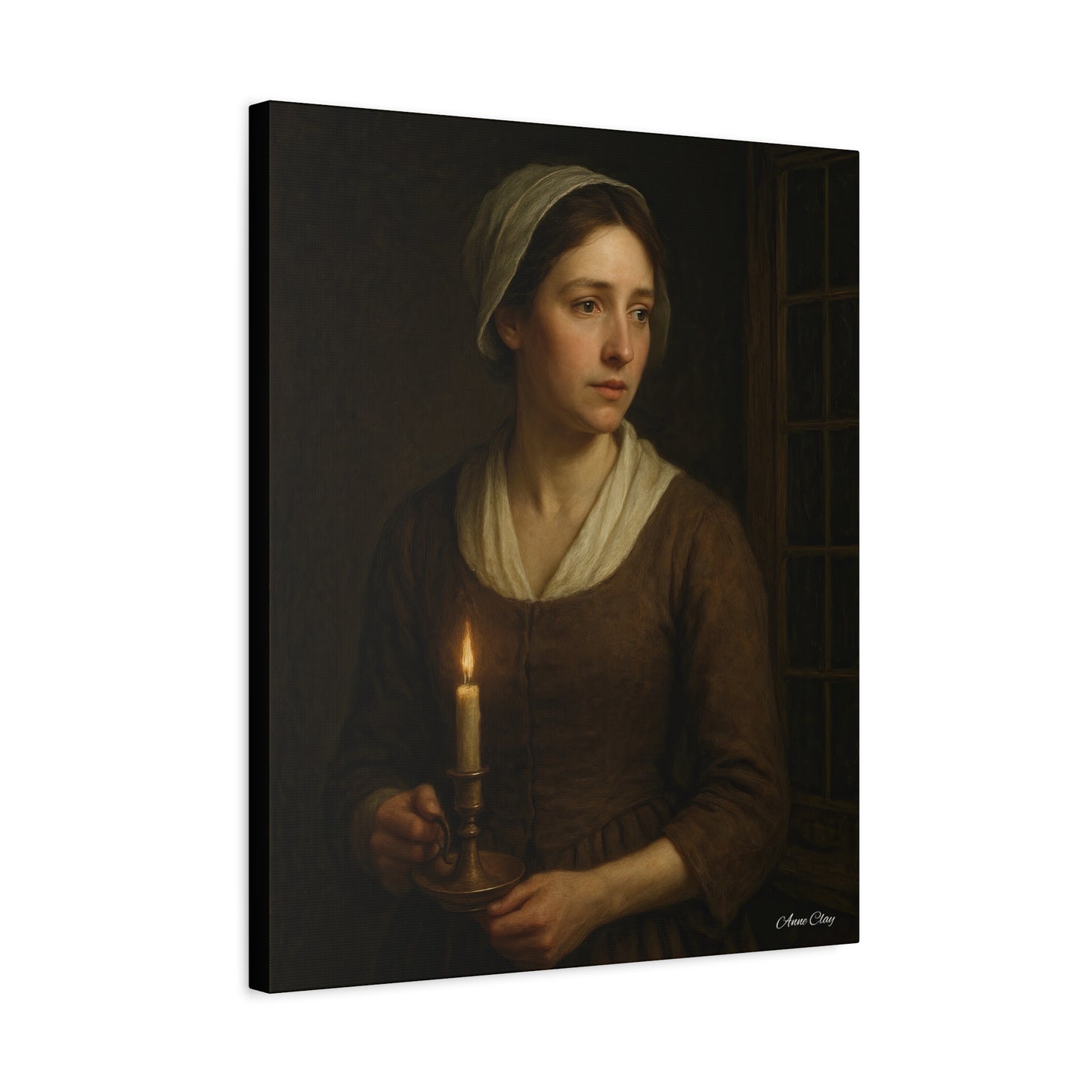 Candlelight Portrait Matte Canvas Print — Stretched Wall Art