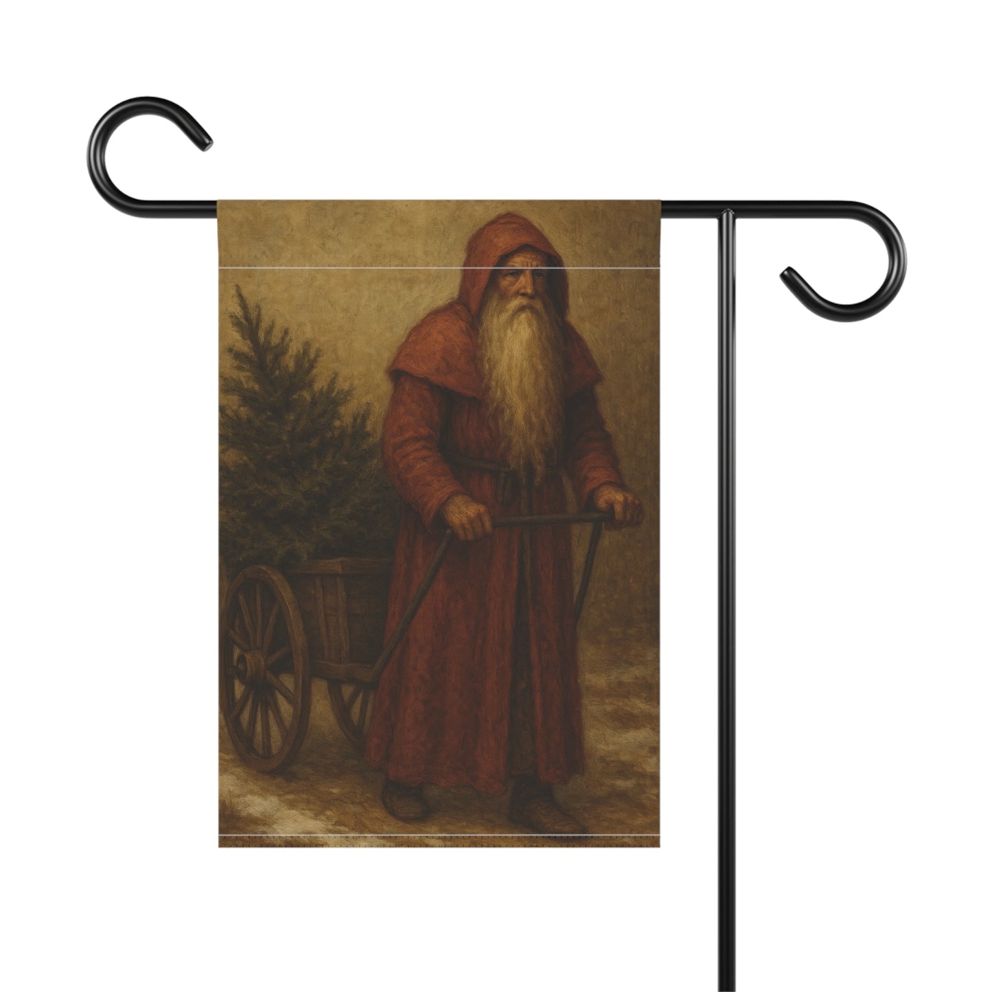 Festive Garden Banner with Winter Scene