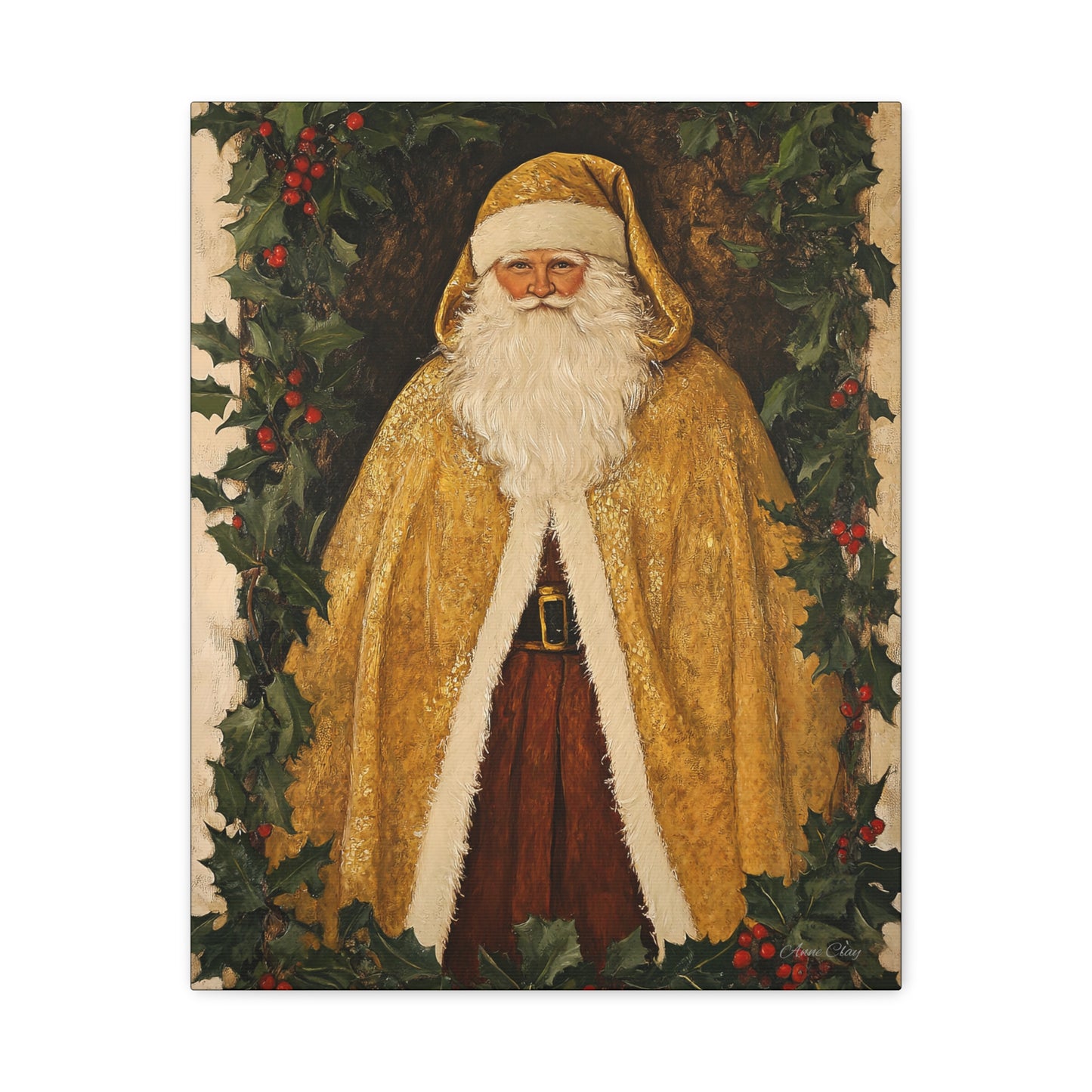 Snuggly Santa Matte Canvas, Stretched, 1.25"