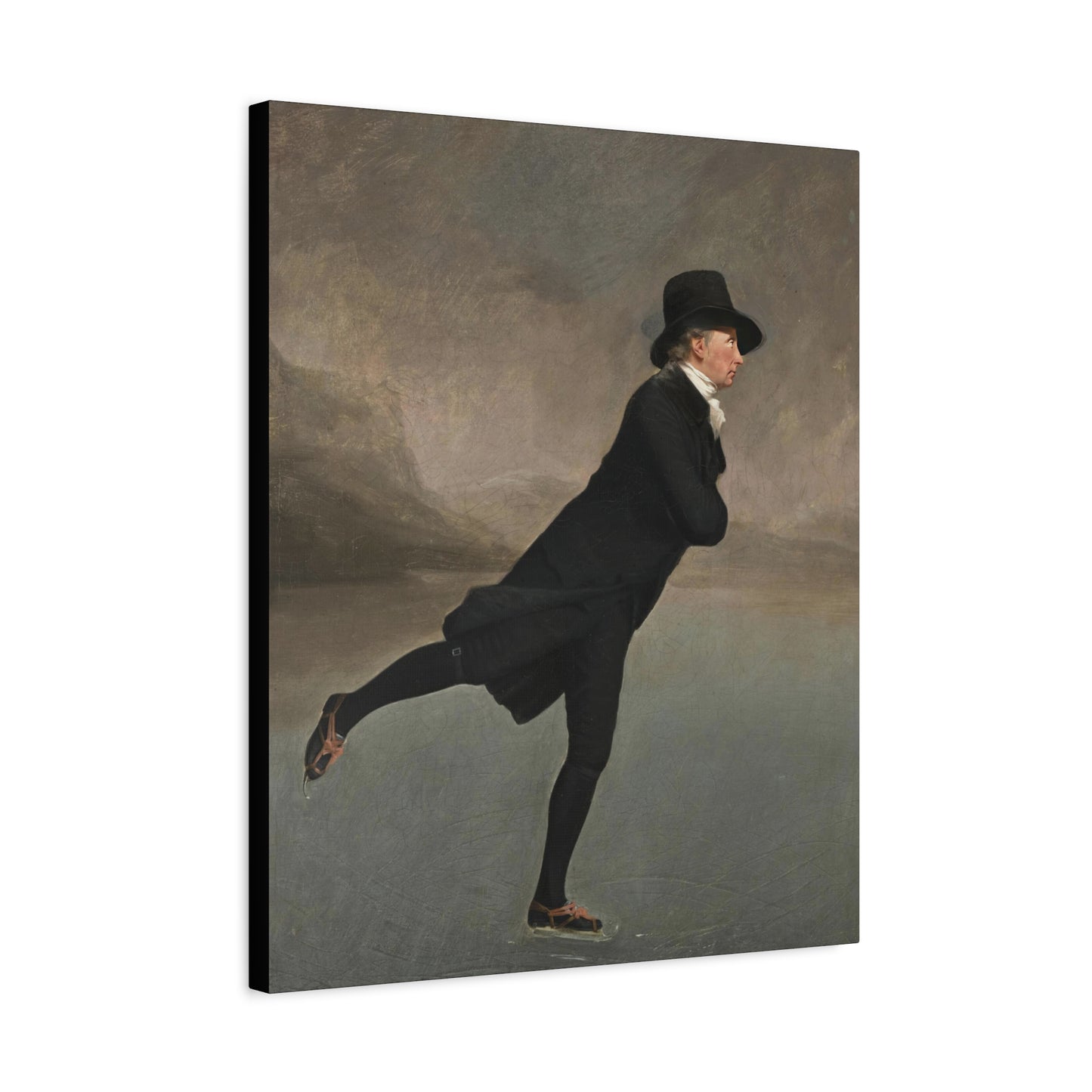 The Skating Reverend Vintage Ice Skating Canvas Wall Art – Classic Home Decor for Winter Lovers