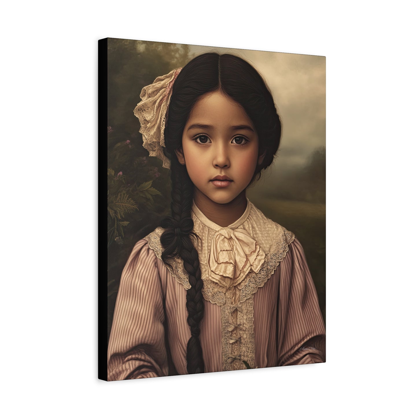 Matte Canvas Wall Art, Vintage Portrait Decor, Soft Aesthetic Home Decor, Gift for Art Lovers, Unique Room Decor