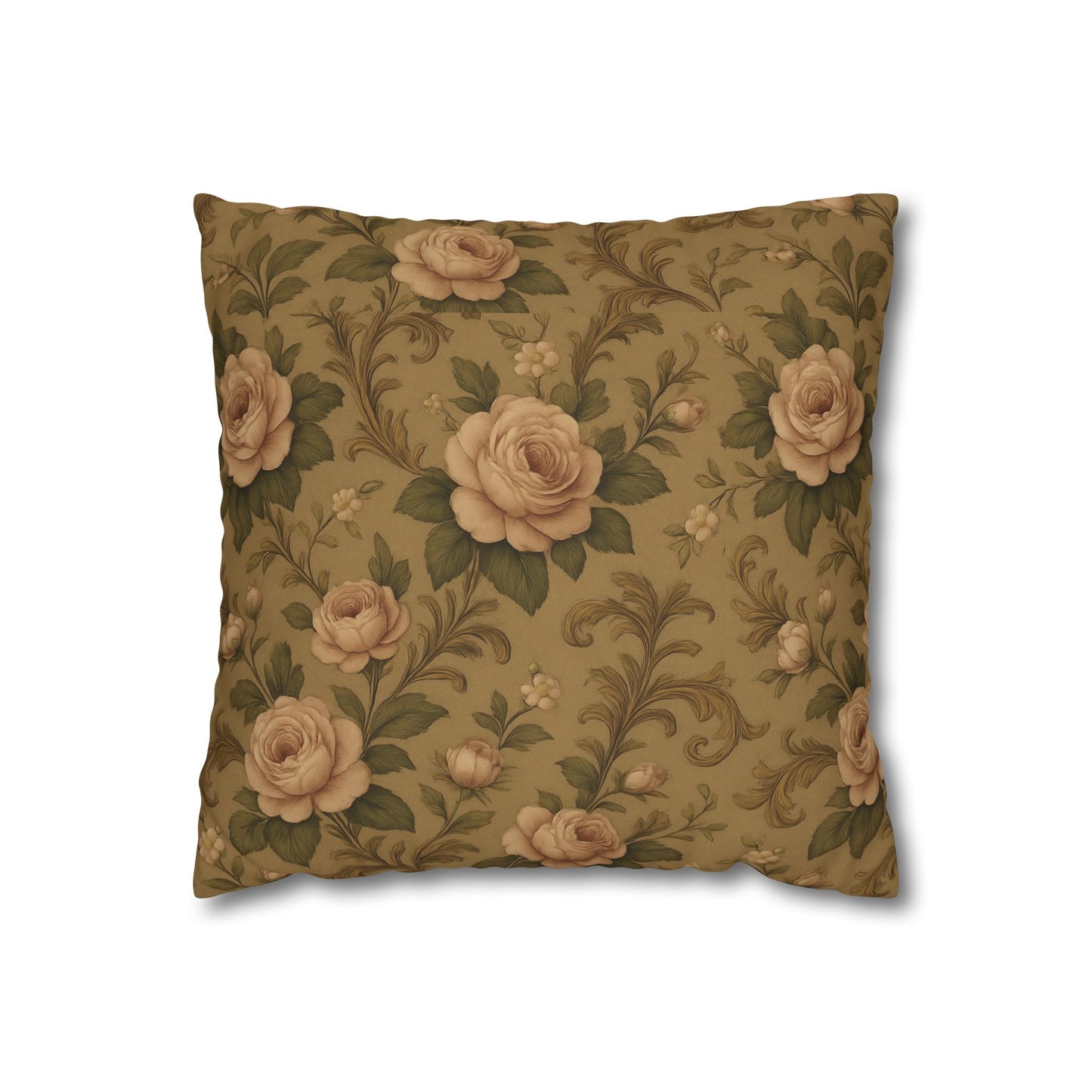 Vintage Floral Pillowcase, Decorative Throw Pillow, Cozy Home Decor, Gift for Her, Rustic Living Room Accent